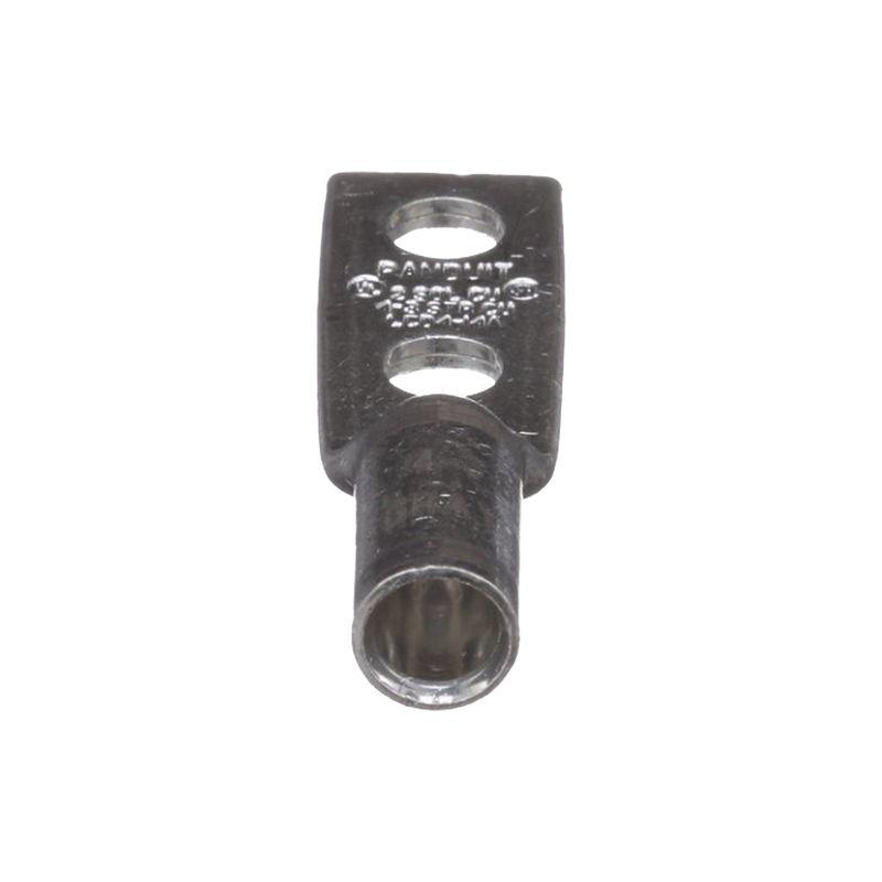 Zapata de compresión LCD4-14A-L para cal. 4 Awg, Doble barreno para tornillo prisionero de 1/4, Espaciado de orificio 16mm, 1 Pz