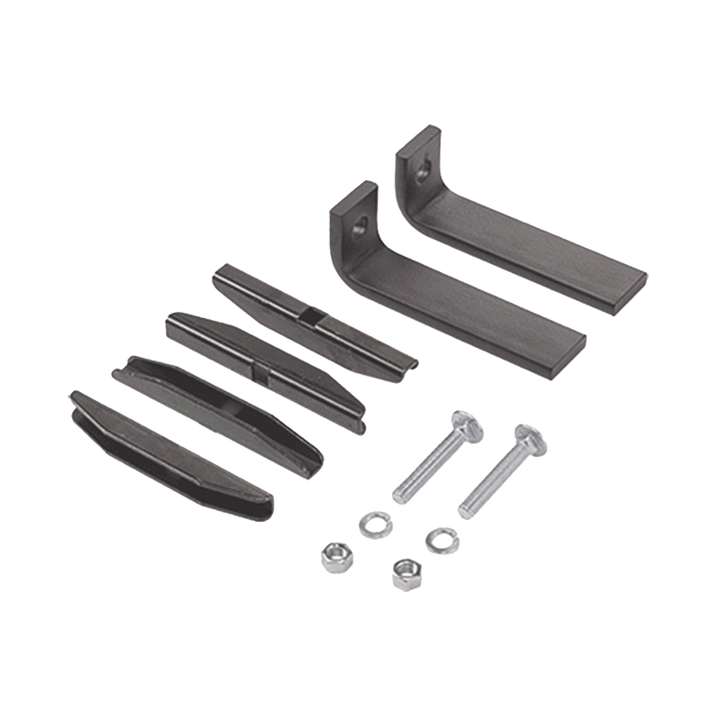 LFKB Kit de Accesorios Para Fijar a Piso en Vertical a Escalerilla Recta, de Acero, Color Negro