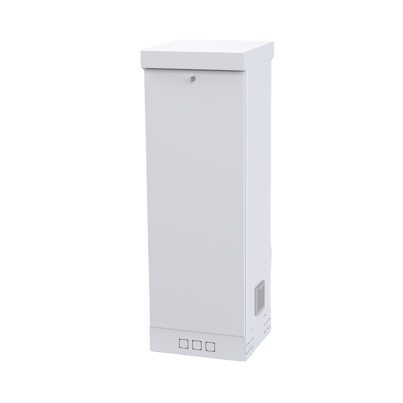 Gabinete para Piso, Capacidad, 31 Unidades de Rack, Doble puerta y Postes frontales e intermedios ajustables, Color Blanco, Se envía el Gabinete Armado.