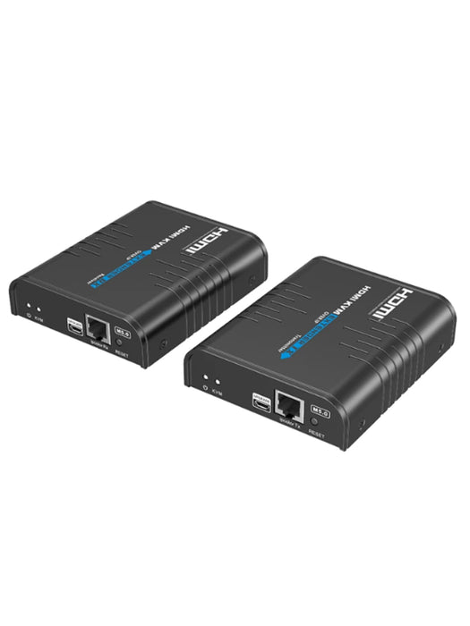 SAXXON LKV373KVM-5.0- Kit Extensor HDMI/KVM para Hasta 120 metros/ Resolución 1080p@60Hz/ Soporta Cableado con CAT 5e y 6/ 30 HZ/ 2 Puertos USB para Conectar Teclado y/o Mouse/ 5 VCD/ Plug and Play/ Punto a Punto o Punto Multipunto con Switch/