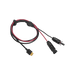 Cable 2.5 m, Negro, Calibre 12 AWG con Terminales MC4 Macho y Hebra para Terminal XT60 - Toer