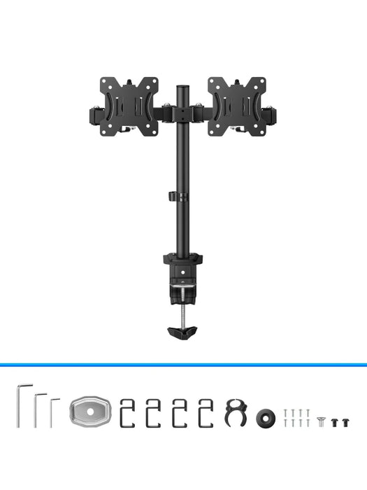 TCE LMG15NB - Soporte de Escritorio para 2 Monitores de 14 a 32" , Carga Máxima 9Kg por brazo , VESA 75x75mm / 100x100mm , Ajuste Inclinación y Rotación