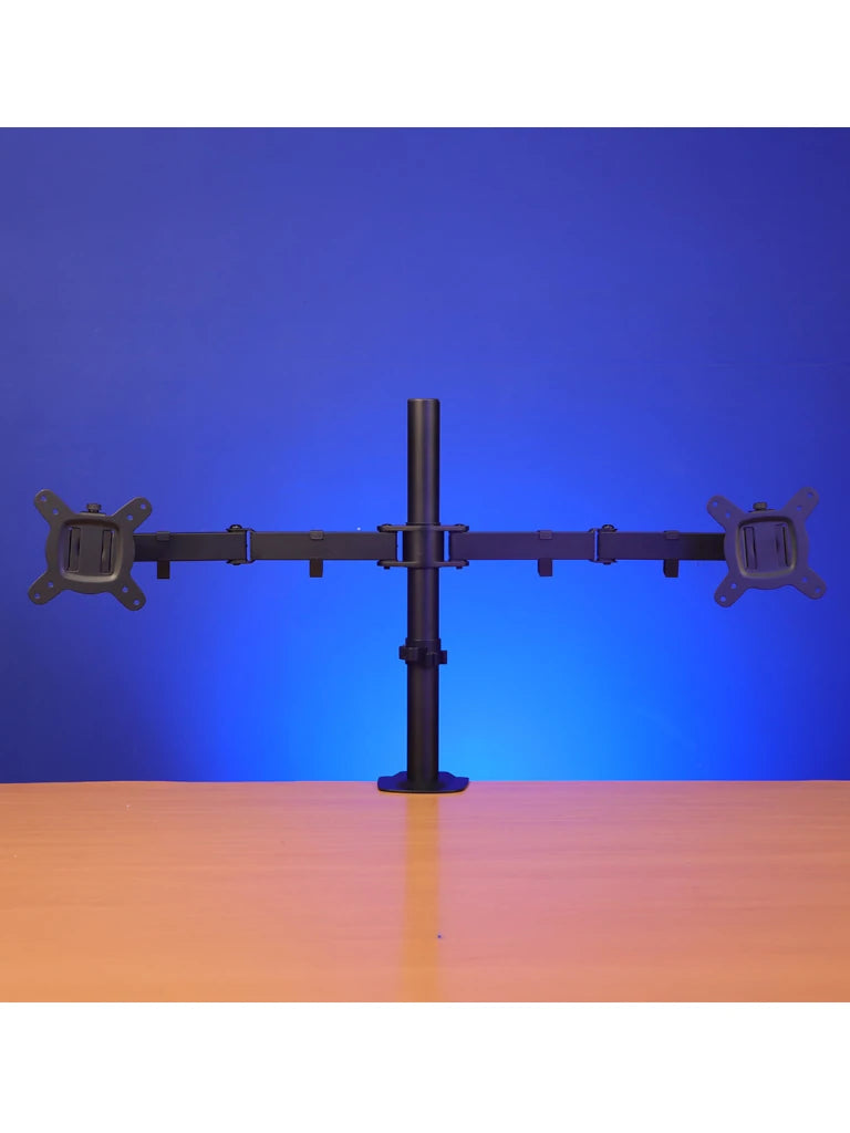 TCE LMG15NB - Soporte de Escritorio para 2 Monitores de 14 a 32" , Carga Máxima 9Kg por brazo , VESA 75x75mm / 100x100mm , Ajuste Inclinación y Rotación