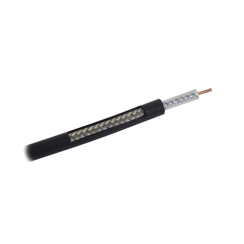 Metro de Cable Coaxial RG-58 LMRLW-195, Malla de Aluminio, Baja Pérdida de 50 Ohms, Conductor de Cobre Sólido
