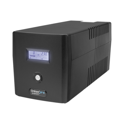 UPS 1200VA/720W Pantalla LCD / Línea Interactiva 120Vca / 6 tomas 5-15R (4 Respaldadas) / Regulación de Voltaje / Protección RJ45 - Toer