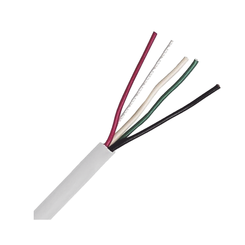 LP418W/1000 Bobina de Cable 305 Metros: 4 x 18 AWG, Color Blanco, CM, Para Sistemas de Seguridad y Alarmas