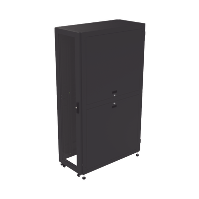 Gabinete Profesional para Telecomunicaciones de 45UR, 1200 mm Profundidad, Incluye 2 Organizadores Verticales de 45 Unidades de Rack, Se envía el Gabinete Armado. - Toer