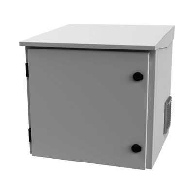 Gabinete de Exterior con Rack de 19" de 9UR con Ventiladores y Termostato, Se envía el Gabinete armado, (Montaje a poste o torre se vende por separado). - Toer