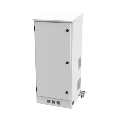 Gabinete de Piso para Exterior con Ventiladores y Termostato con Rack de 19" de 16 U + Espacio para Baterías, Se envía el Gabinete Armado. - Toer