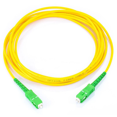 Jumper de Fibra Óptica Monomodo SC/APC-SC/APC Simplex, color amarillo, 1 metro - Toer