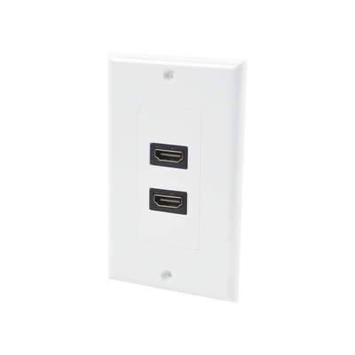 Placa de Pared de 2 Puertos HDMI Hembra a Hembra