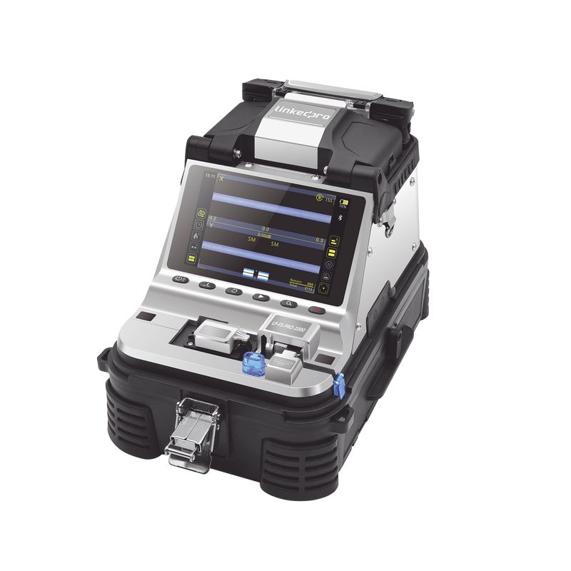 LP-FS-PRO-1000 Fusionadora de Fibra Óptica MultiModo y MonoModo / 6 motores / Alineación por Núcleo / OPM + VFL / Cleaver Eléctrico de Gran Precisión / Capacitación Remota Gratuita