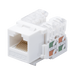 Módulo Jack Keystone Cat6 con terminación 110 (Punchdown) para faceplate - Color Blanco - Toer