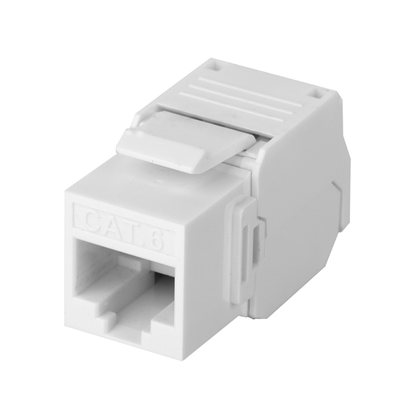 Módulo Jack Keystone Cat6 (Toolless), con Terminación en Ángulo 180 - Color Blanco, Compatible con Faceplate y Patchpanel Linkedpro