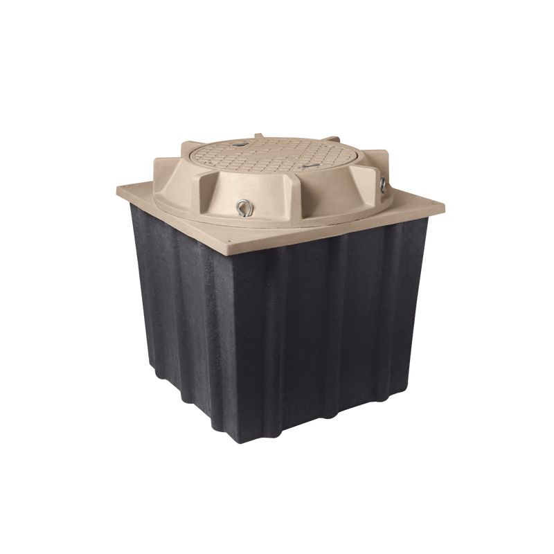 Registro Manhole con tapa de concreto polimérico 4 ft x 4 ft x 4 ft, Resistencia 20 Toneladas, Uso Vehicular Pesado