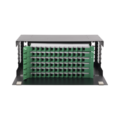 Distribuidor de Fibra Óptica con bandejas deslizables, vacío, 19in, acepta 72 adaptadores "LC Duplex" o "LC Simplex" o 72 "SC" Simplex, 4U - Toer