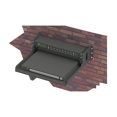 Rack Abierto de Montaje en Pared, de 19in, de 2 Unidades de Rack, con Charola de 460 mm de Profundidad, Se envía el Gabinete Armado. - Toer