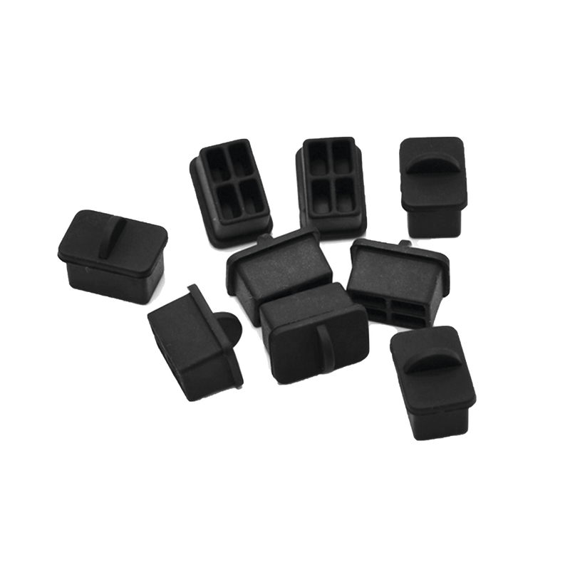 Bolsa con 25 piezas de protectores anti-polvo para puerto SFP, color negro