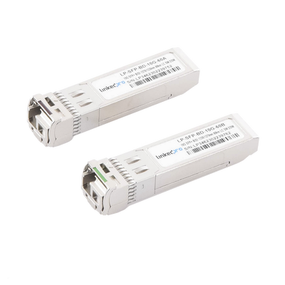 Transceptores Ópticos Bidireccionales SFP+ (Mini-Gbic) / Monomodo 1270 & 1330 nm / 10 Gbps / 10GBASE-BX / Conector LC/UPC Simplex / DDM / Hasta 60 km / 2 Piezas - Toer