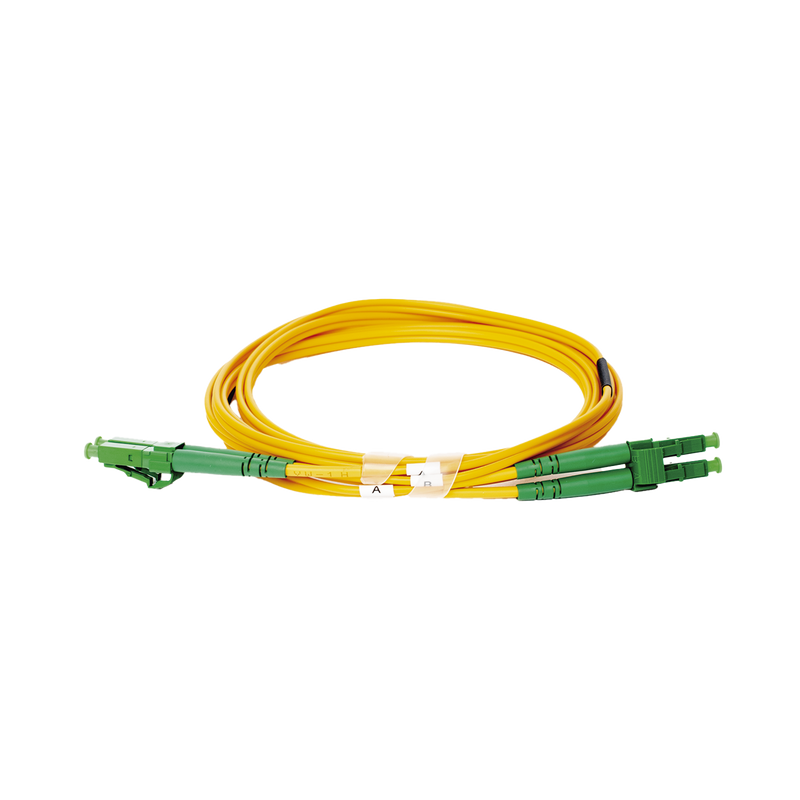 LP-SM2-LCA-LCA-S2 Jumper de Fibra Óptica Monomodo 9/125 LC/APC-LC/APC Duplex PVC, 2.0 mm, amarillo, 2 metros