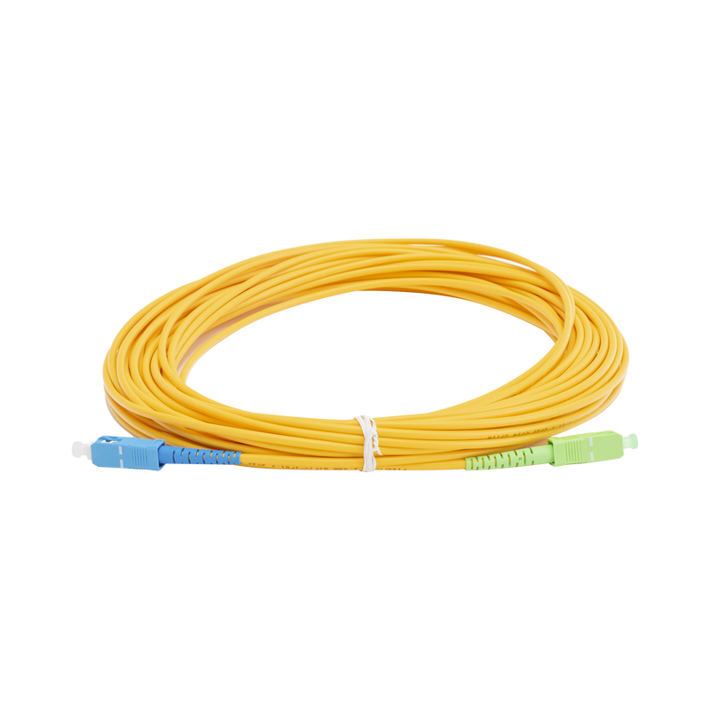 LPSM3SCUSCAS15 Jumper de Fibra Óptica Monomodo SC/UPC - SC/APC Simplex, color amarillo, 15 metros