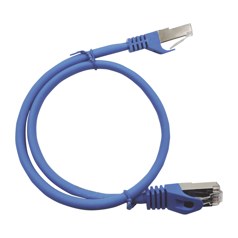 LP-STP-6A-050-BU Patch Cord Cat6A 10G blindado 0.5M ( 1.64 ft ) AZUL