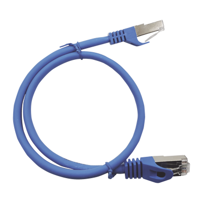 Patch Cord Cat6A 10G blindado  2M ( 6.25 ft ) AZUL - Toer