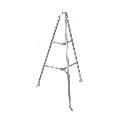 Montaje de tripie para exterior, altura total del tripie 1.52 m. Compatible con mástiles de hasta 3 m de largo 1  1/4 a 2" de diámetro - Toer