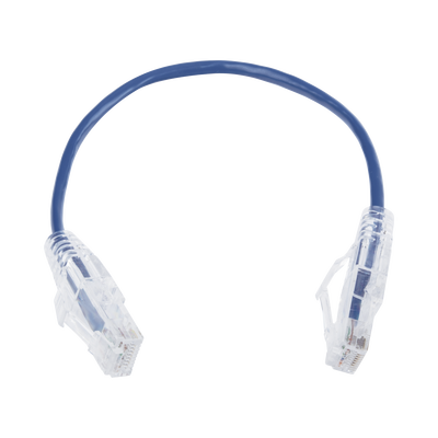 Cable de Parcheo Slim UTP Cat6 - 20 cm (7.87 Pulgadas) Azul Diámetro Reducido (28 AWG)
