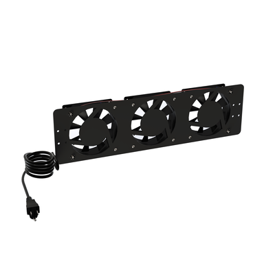 Kit de 3 Ventiladores 110 Vca (12 x 12 cm) con Clavija para Gabinete de Piso - Toer