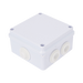 Caja de Conexiones Impermeable IP65, 7 Entradas, Dimensiones 100 x 100 x 70 mm, para Instalaciones Industriales, Comerciales y Residenciales, Incluye Tornillería para su Instalación - Toer