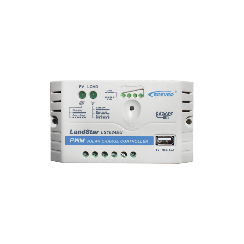 LS-1024-EU Controlador Solar PWM 12/24 V 10 A, Salida USB