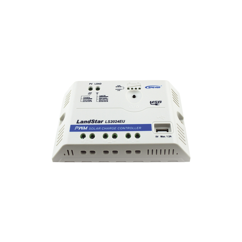 LS-2024-EU Controlador Solar PWM 12/24 V 20 A, Salida USB