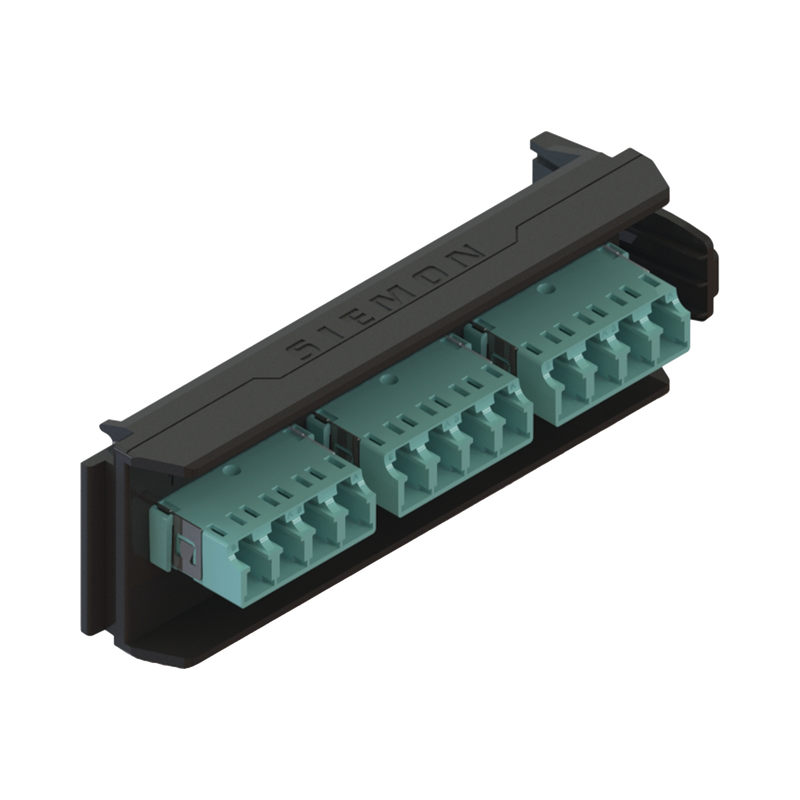 LVA12-LCQ-BC-A Placa Acopladora LightVerse, 6 Conectores Dúplex LC/UPC, Acepta hasta 12 fibras Multimodo OM3 y OM4  (No Shuttered)