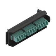 Placa Acopladora LightVerse, 6 Conectores Dúplex LC/UPC, Acepta hasta 12 fibras Multimodo OM3 y OM4  (No Shuttered) - Toer