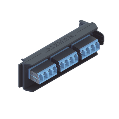 Placa Acopladora LightVerse, 6 Conectores Dúplex LC/UPC Shuttered, Acepta hasta 12 Fibras Monomodo