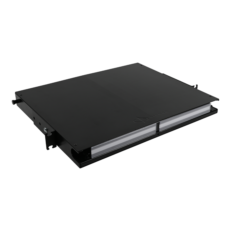 LVE-1U-MD-T01A Distribuidor de Fibra Óptica de Alta Densidad LigthVerse *Plus* Para Rack de 19in, Acepta 4 Placas Plug and Play, Hasta 96 Fibras, 1 UR