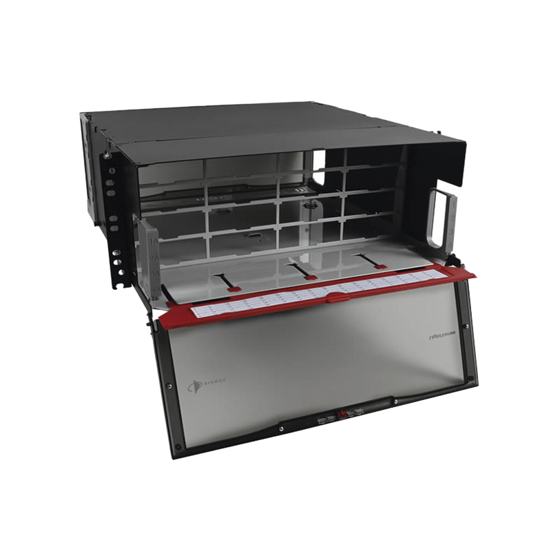 LVE-4U-MD-P01A Distribuidor de Fibra Óptica de Alta Densidad LigthVerse *Pro* Para Rack de 19in, Acepta 16 Placas Plug and Play, Hasta 384 Fibras, 4 UR