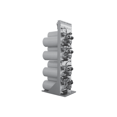 Combinador en Rack 24", 400-512 MHz, 10Can.(10"Dia.) 250 KHz Tx-Tx, Monitor/Pot. 150 Watt, N Hembras.