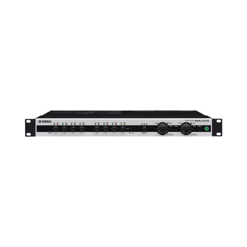 MA2120 Mezclador Amplificador | 2 zonas | 120w a 70/100V | 100w a 8? | DSP Integrado