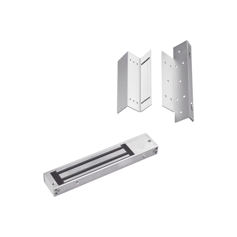 MAG600NLEDK Kit para control de acceso incluye Chapa magnética de 600Lbs / Montajes L y Z
