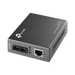 Convertidor Fibra Óptica Monomodo /  1 Puerto RJ45 10/100 Mbps / Puerto Fibra Óptica SC 100 Mbps / Hasta 20 kilometros / Plug and Play - Toer