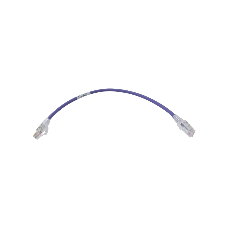 MC6-01-08 Patch Cord MC6 Modular Cat6 UTP, CM/LS0H, 1ft, Color Violeta