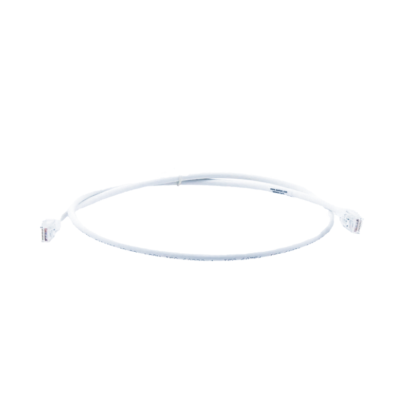 MC6-03-02B Patch Cord MC6 Modular Cat6 UTP, CM/LS0H, 3ft, Color Blanco, Versión Bulk (Sin Empaque Individual)