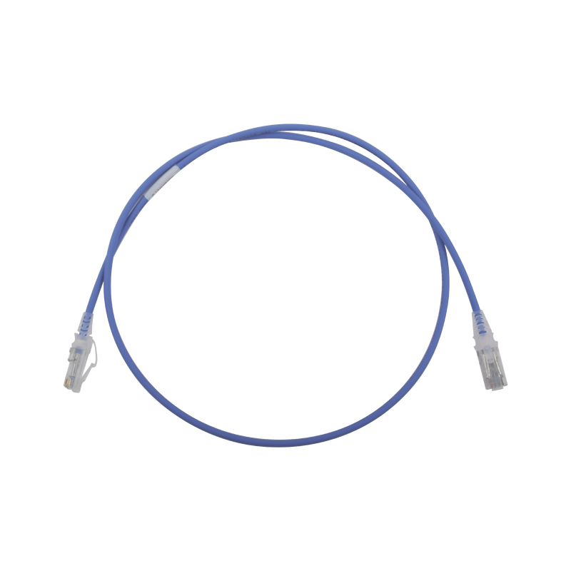 MC6-03-0628 Patch Cord MC6 Modular Cat6 UTP, CM/LS0H, 3ft, Color Azul, Diámetro Reducido (28AWG)