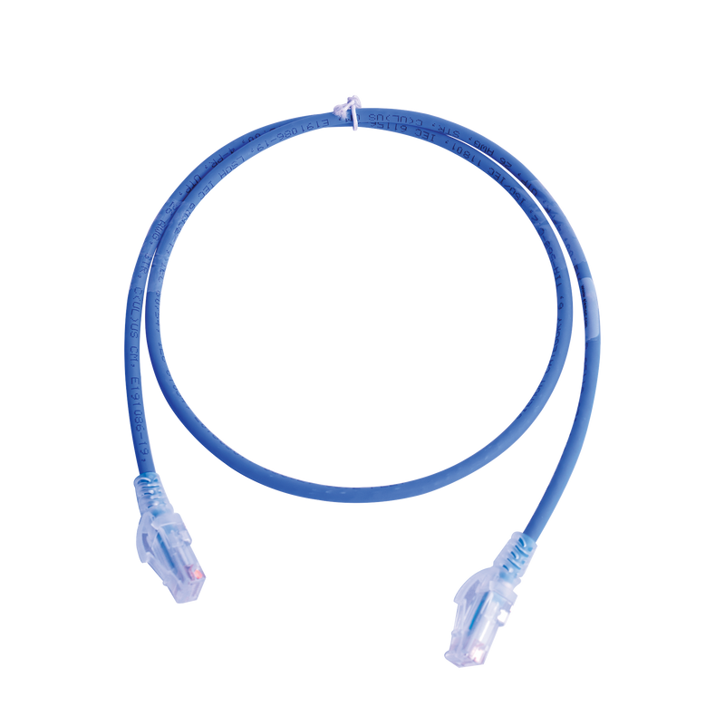 MC6-03-06B Patch Cord MC6 Modular Cat6 UTP, CM/LS0H, 3ft, Color Azul, Versión Bulk (Sin Empaque Individual)