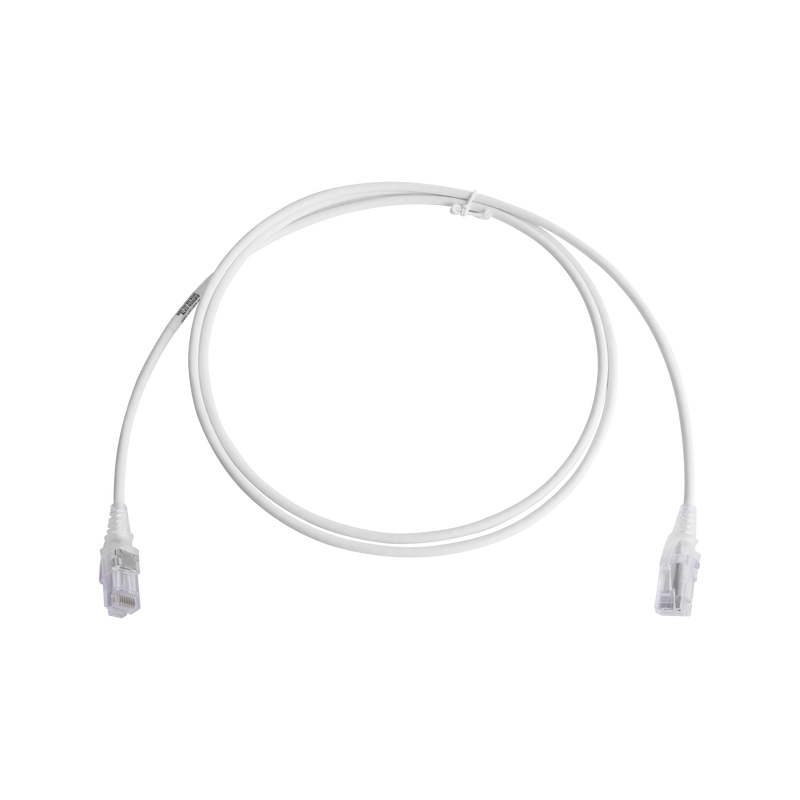 MC6-05-0228 Patch Cord MC6 Modular Cat6 UTP, CM/LS0H, 5ft, Color Blanco, Diámetro Reducido (28AWG)