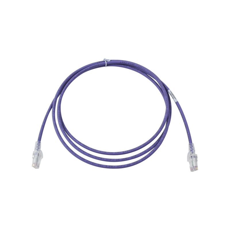 MC6-07-08B Patch Cord MC6 Modular Cat6 UTP, CM/LS0H, 7ft, Color Violeta, Versión Bulk (Sin Empaque Individual)