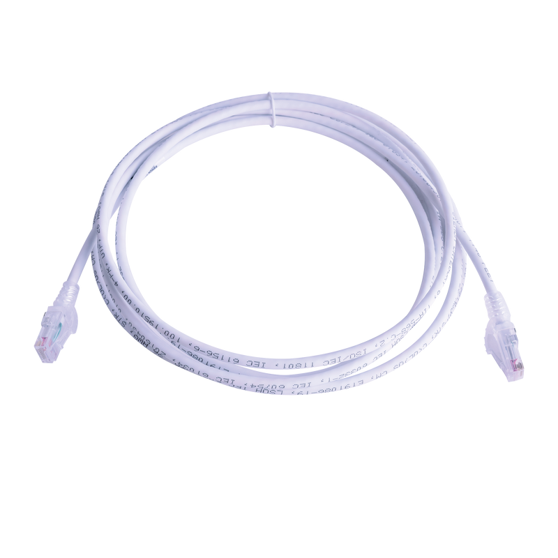 MC6-10-02B Patch Cord MC6 Modular Cat6 UTP, CM/LS0H, 10ft, Color Blanco, Versión Bulk (Sin Empaque Individual)