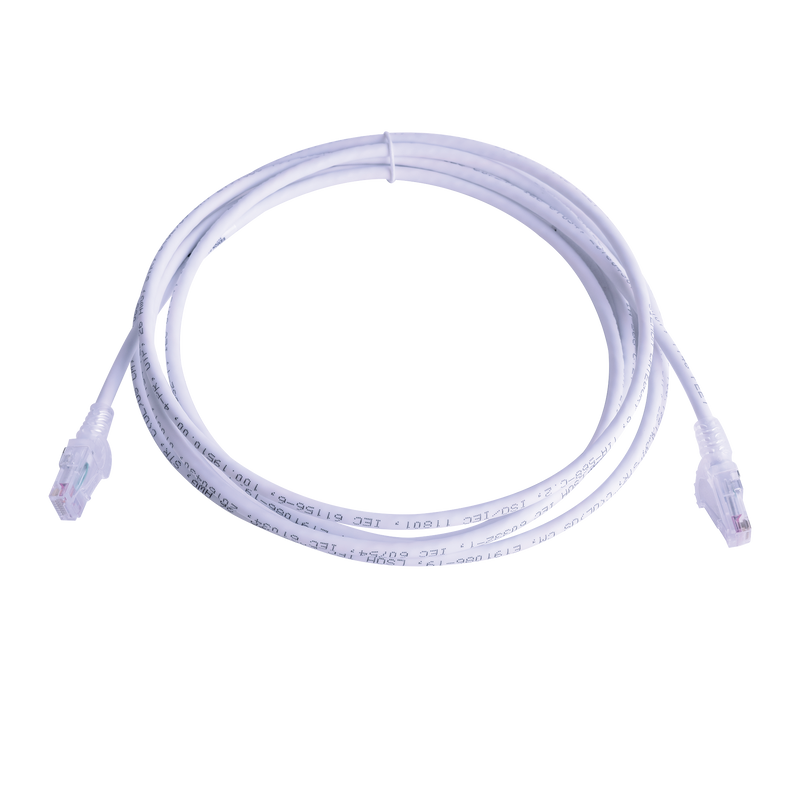 MC6-15-02 Patch Cord MC6 Modular Cat6 UTP, CM/LS0H, 15ft, Color Blanco